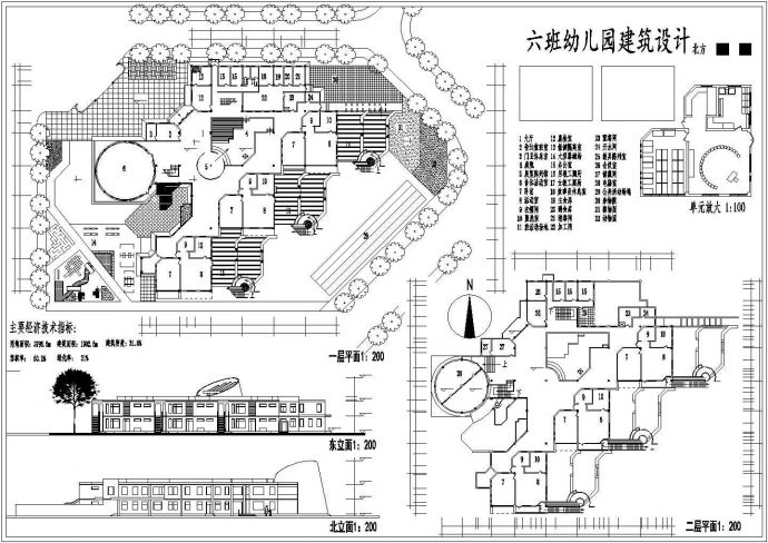 1902平方米北方六班幼儿园建筑设计方案（课程作业）_图1