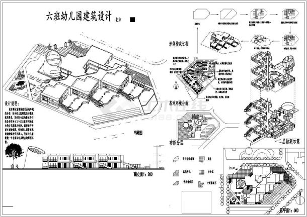 1902平方米北方六班幼儿园建筑设计方案（课程作业）-图二