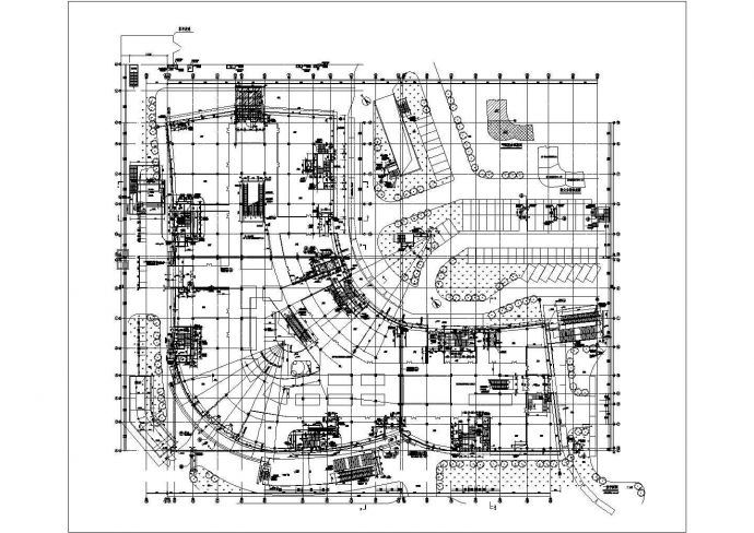 【青岛】三层框架国际购物中心结构施工图（含建筑图）_图1