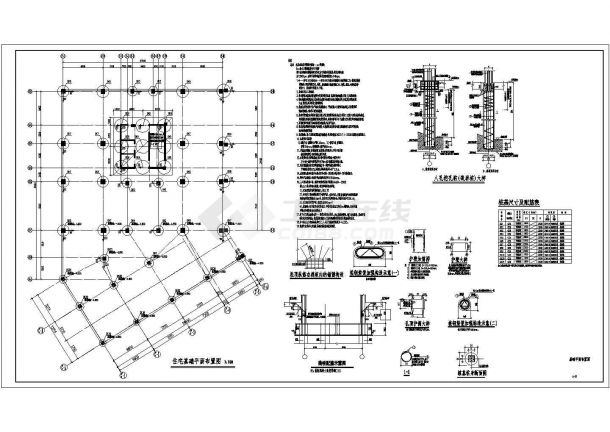 22层框架剪力墙结构商贸城结构施工图-图一