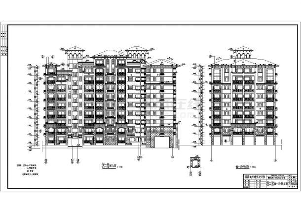 广州星河湾九层框剪结构住宅楼建筑设计方案图-图一