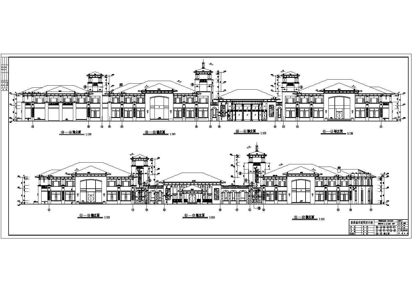 广州星河湾两层框架结构会所建筑设计施工图