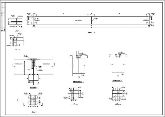 某54米跨单层门式刚架厂房结构施工图（7度抗震）_图1