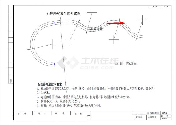 道路耐久性测试道路工程工艺设计图（PDF版本）-图一