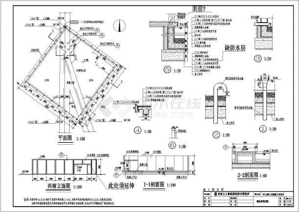 【中山】自然生态滨江公园规划设计施工图-图二