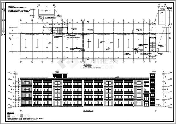 某地多层教学实验楼建筑设计施工图-图二