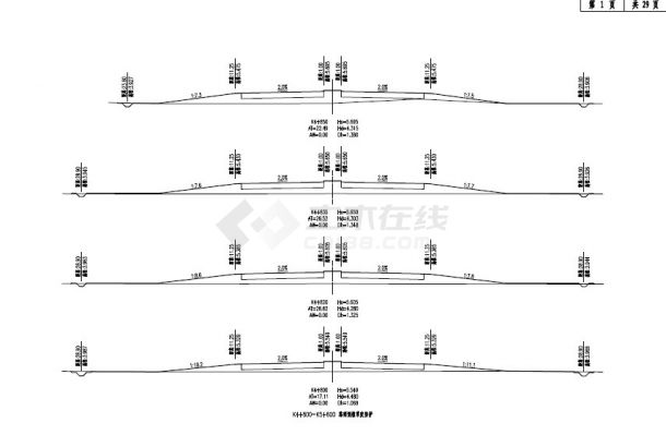 【江苏】某一级公路四车道路基路面施工图（新规范）-图二