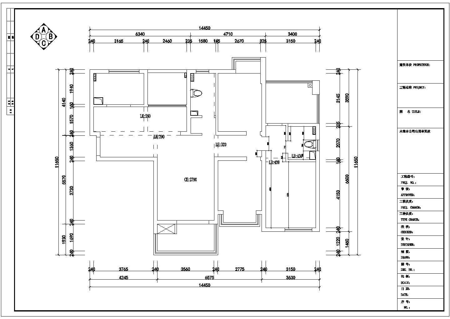 【浙江】某欧式风格三居室装修施工图（含效果图）