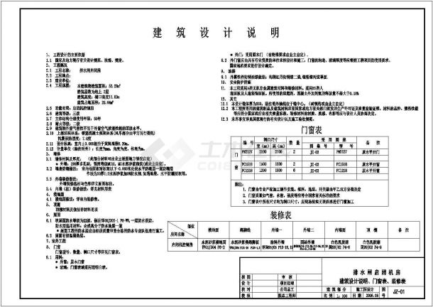 排水闸系统施工图（含闸室箱涵启闭机，节点丰富）-图一