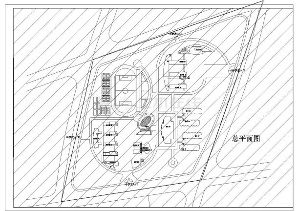 [内蒙古]学校电力工程外线总图电气总平面图（甲级院）-图一