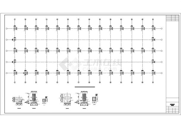 青岛某6度抗震钢结构厂房图纸（含结构设计总说明）-图一