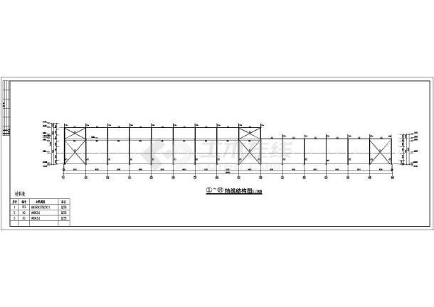 东莞某两层钢结构厂房设计图纸（含钢结构工程设计说明）-图一