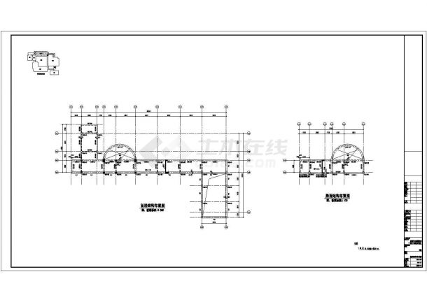 【内蒙古】地上三层国宾馆改造初步设计结构图（地下一层，独立基础）-图二