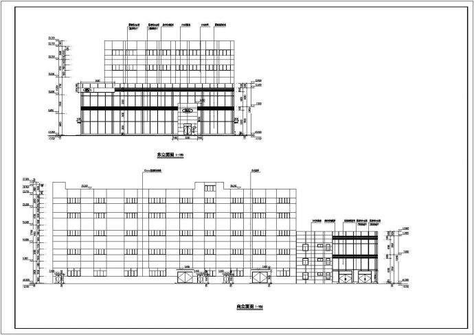 某地五层框架结构汽车4S店建筑设计方案图_图1