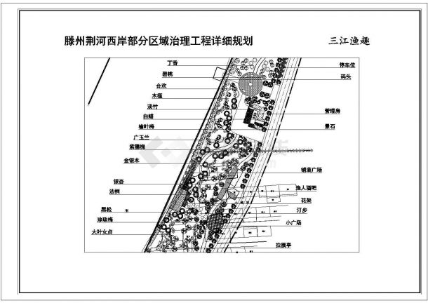 腾州市荆河两岸部分区域植物配置方案图-图二