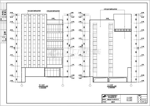 某地六层框架结构沿街商业宾馆建筑方案设计图-图二