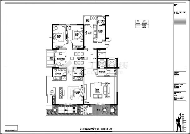 宁波高层剪力墙结构住宅室内装修设计施工图-图二