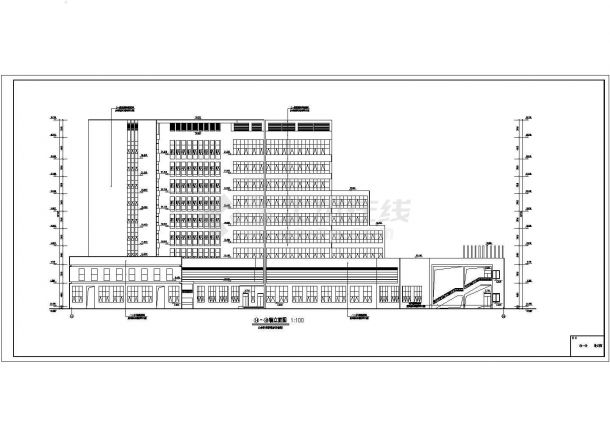 某地九层框架结构医院综合楼建筑设计施工图-图一