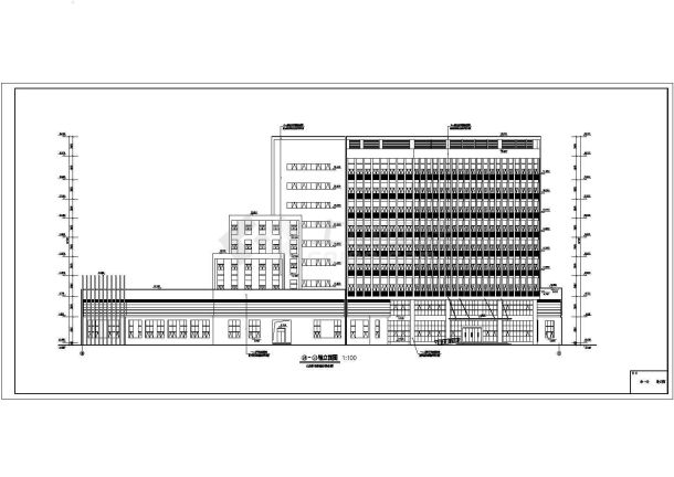 某地九层框架结构医院综合楼建筑设计施工图-图二
