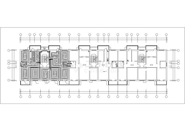 林州某小区六层住宅楼地暖图纸-图二