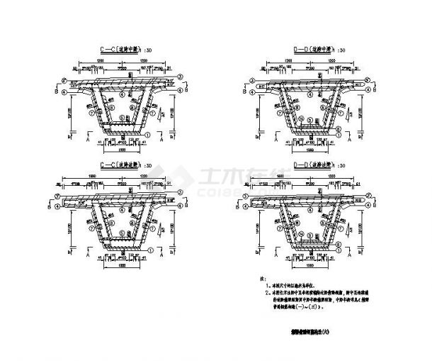 箱梁普通钢筋构造设计图-图一