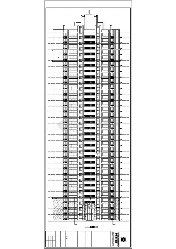 某地33层混凝土剪力墙结构住宅楼建筑施工图纸-图二