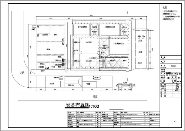 [重庆]300吨屠宰生产废水综合处理项目图纸-图二