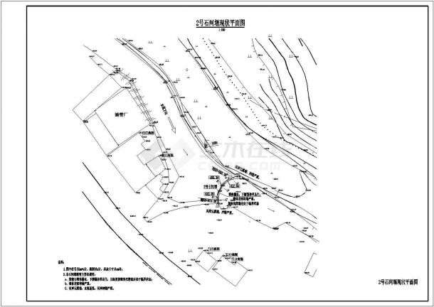 [四川]河道综合整治工程施工图（新建堤防石河堰整治工程取水泵站）-图一