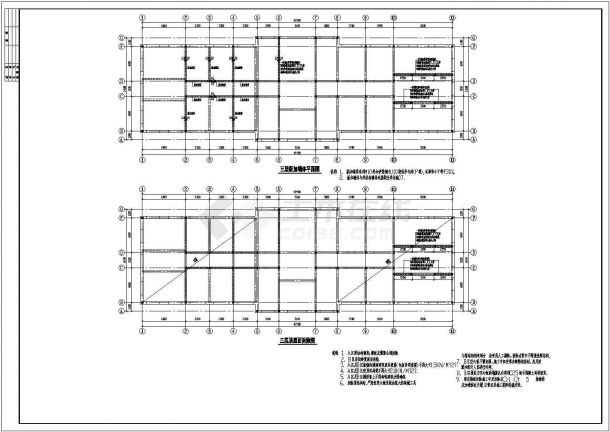  Construction Drawing for Reinforcement of a 3-storey (partial 4-storey) Brick concrete Office Building (7 sheets in total) - Figure 1