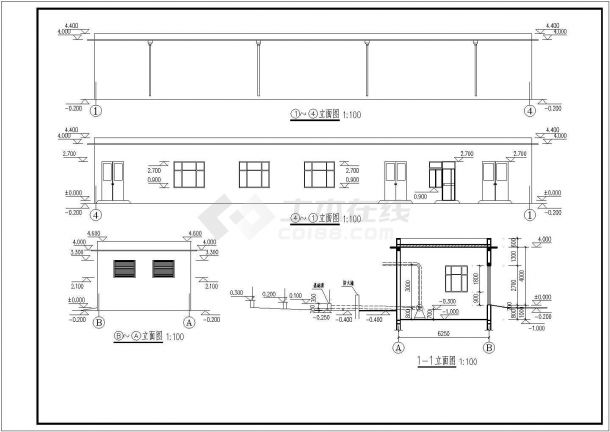 某厂区泵房管理房建筑、结构施工图-图二