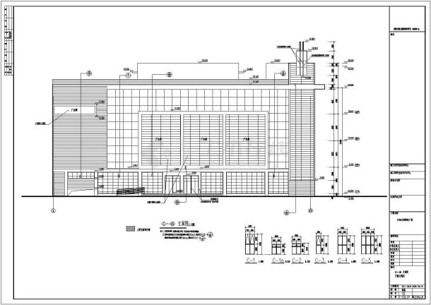 长垣县某四层楼商业建筑设计施工图-图一