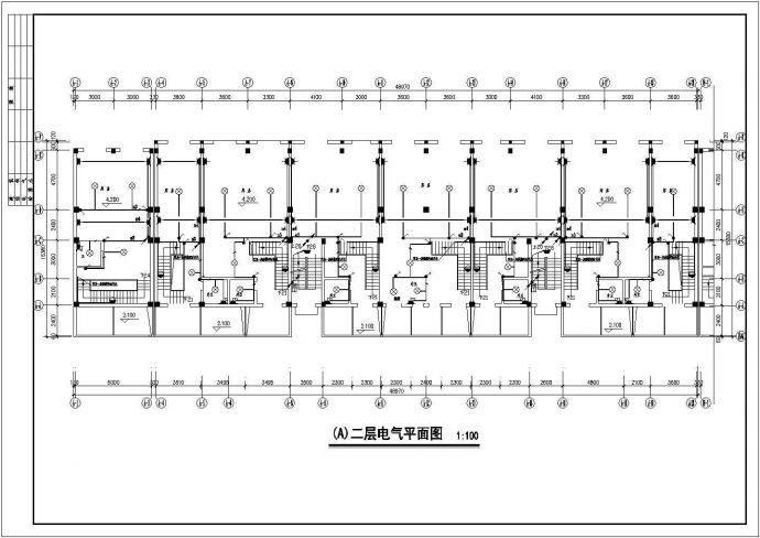 广西某六层花园商住楼电气全套图纸_图1