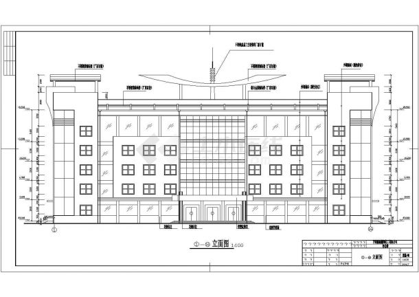 甘肃省某化工厂5层混凝土框架结构办公楼建筑施工图纸-图一