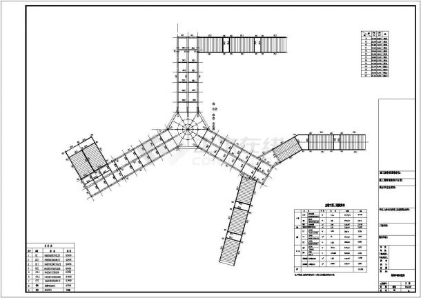 Y字型人行天桥结构施工图（轻钢结构，共7张图）-图二