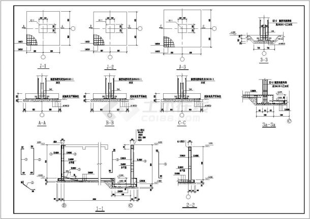 某框架结构煤气站循环水泵房结构设计施工图-图二