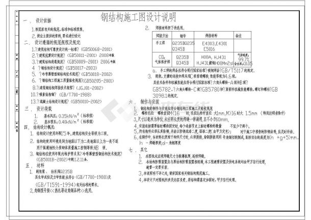 钢桁架屋顶广告牌结构施工图，共3张图-图一