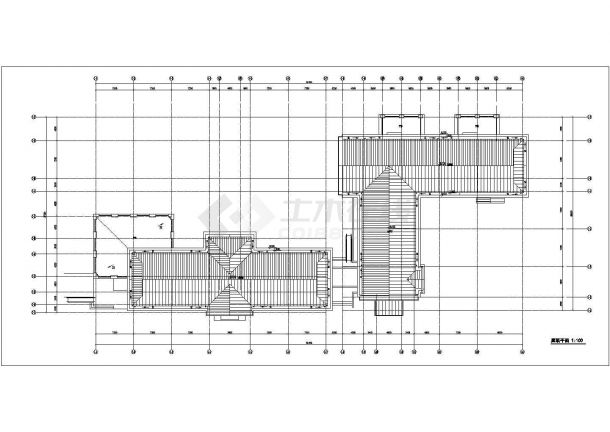 某地两层框架结构办公楼建筑设计施工图-图二