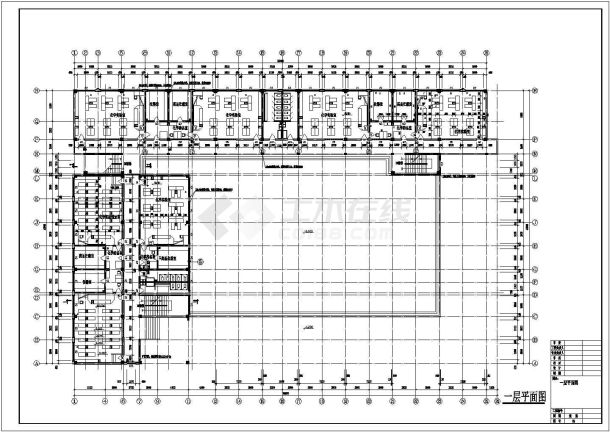 某学校5层混凝土框架结构实验楼建筑施工图纸-图一