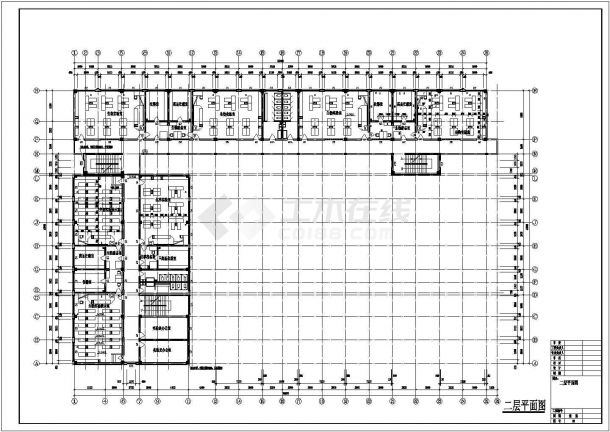 某学校5层混凝土框架结构实验楼建筑施工图纸-图二
