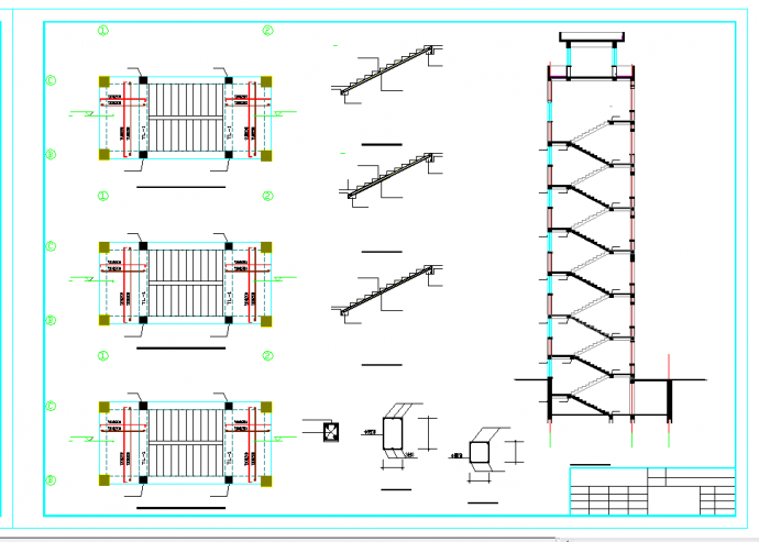 某八层框架结构消防训练塔结构设计施工图_图1