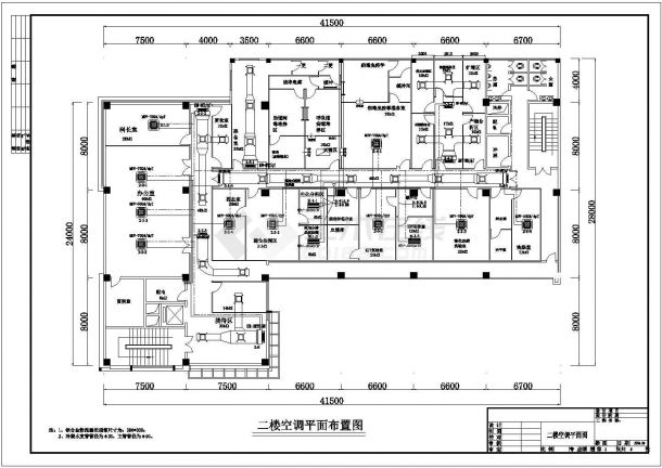 某5500平方米实验室变频空调工程设计施工图纸-图一