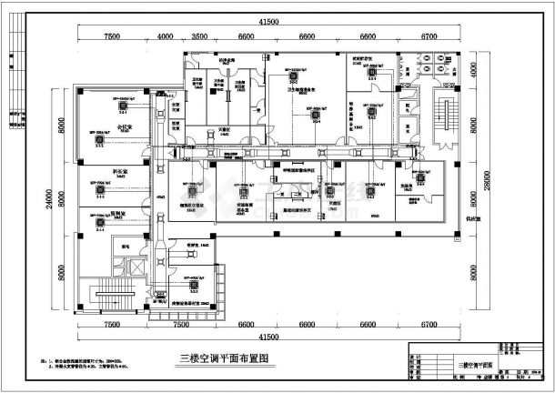 某5500平方米实验室变频空调工程设计施工图纸-图二