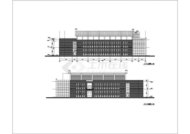 某地中学体育馆楼结构设计施工图（钢结构屋面）-图二