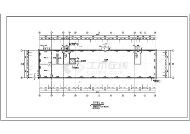 某地二层简约风格厂房建筑设计施工图-图二