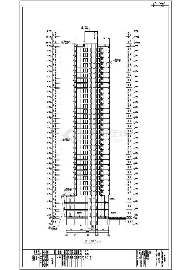 四川某地32层商住楼建筑设计施工图-图二