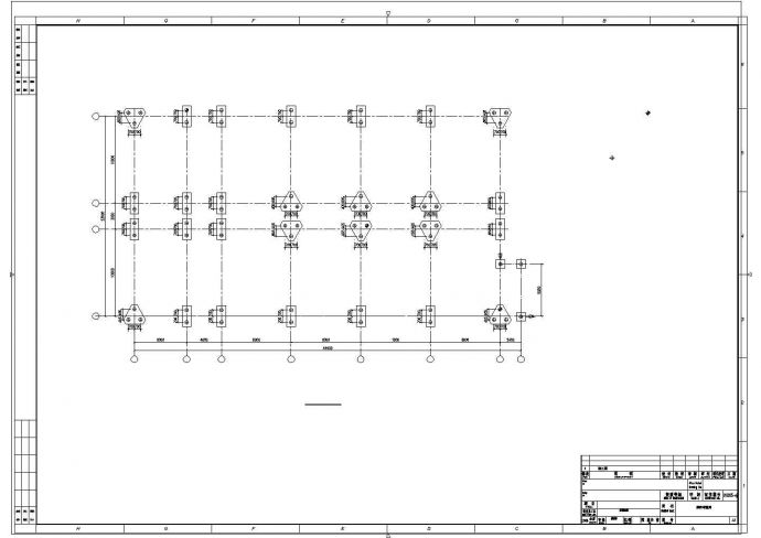 某单层框架实验楼结构设计图_图1