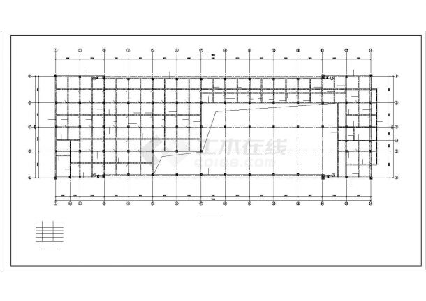 武汉某二层钢框架车间结构设计图-图一
