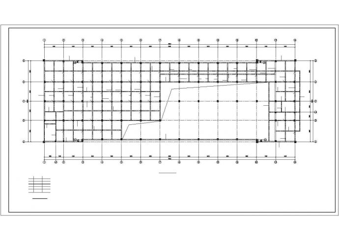 武汉某二层钢框架车间结构设计图_图1