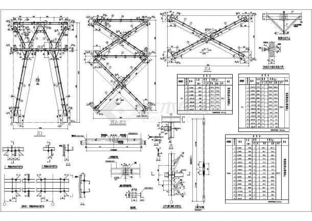 水城县1层门式钢架结构厂房结构设计图-图二