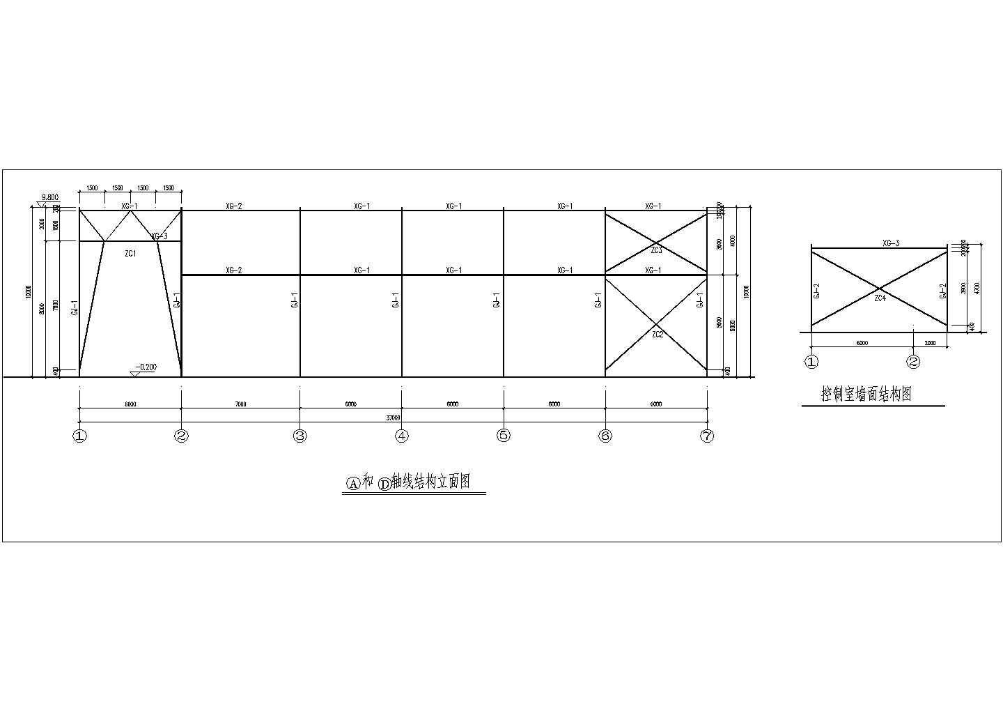 水城县1层门式钢架结构厂房结构设计图